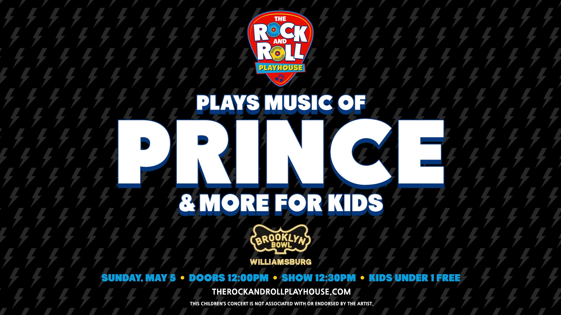 The Rock and Roll Playhouse plays the Music of  Prince + More for Kids