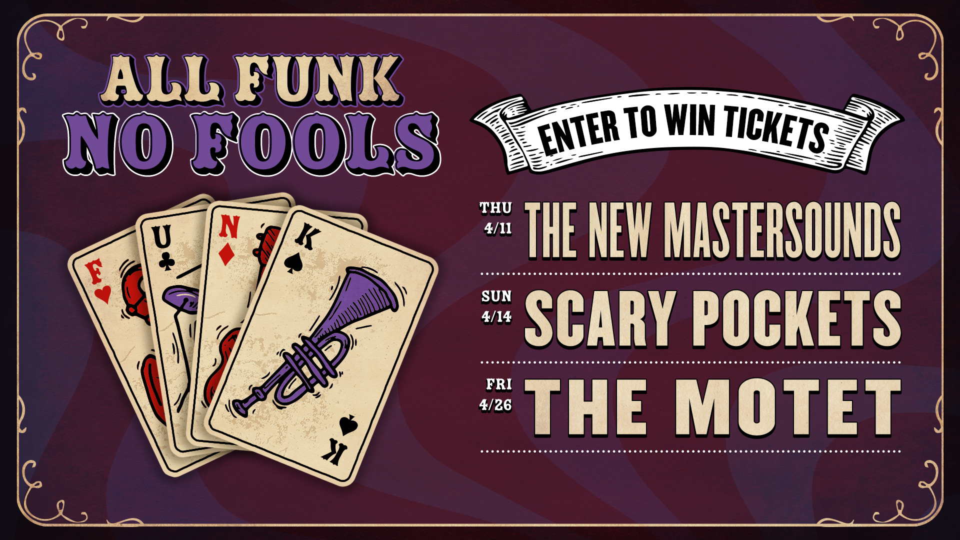 More Info for CONTEST! Win Tickets to April Funk Shows!