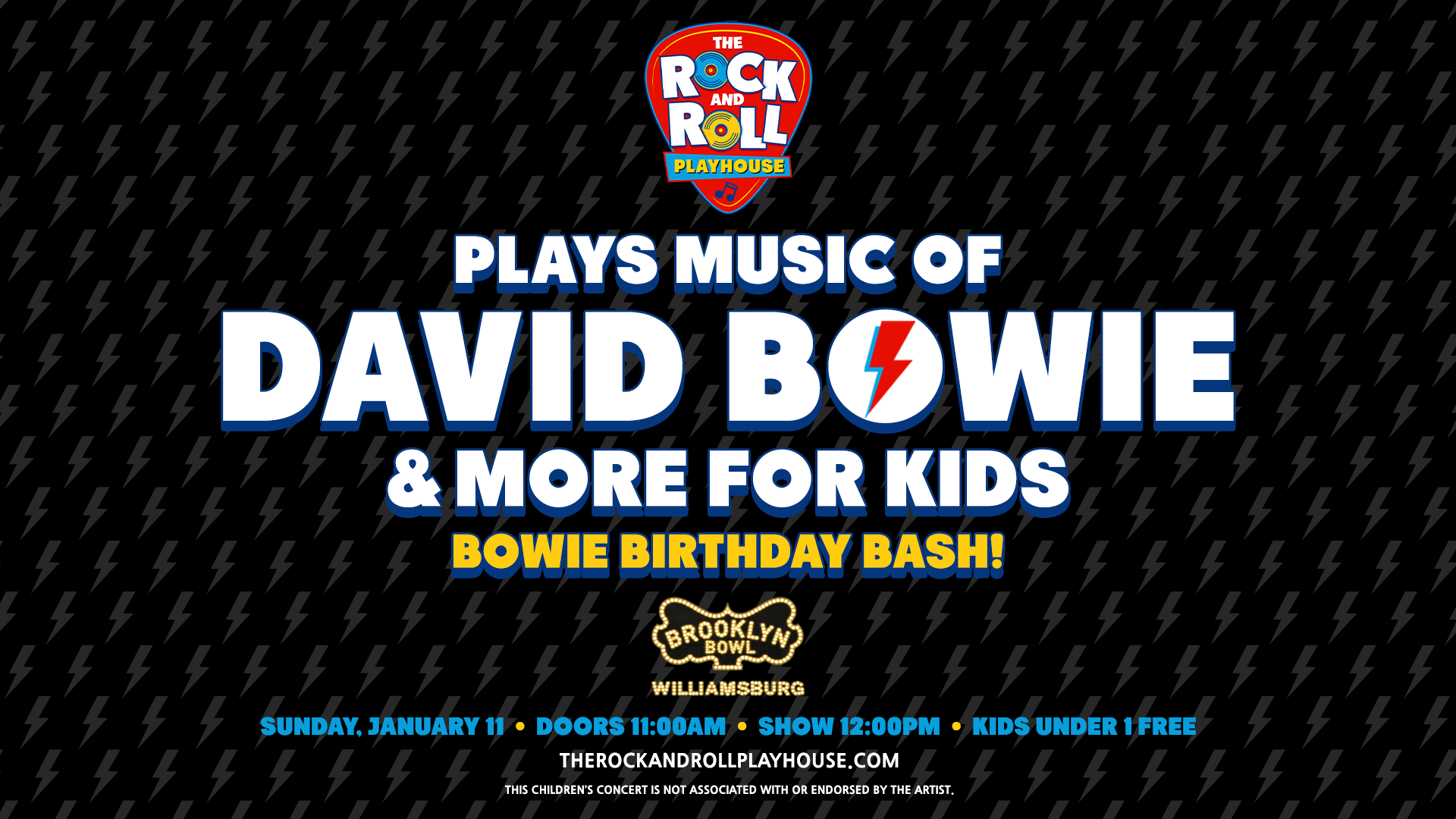More Info for The Rock and Roll Playhouse plays Music of David Bowie + More for Kids