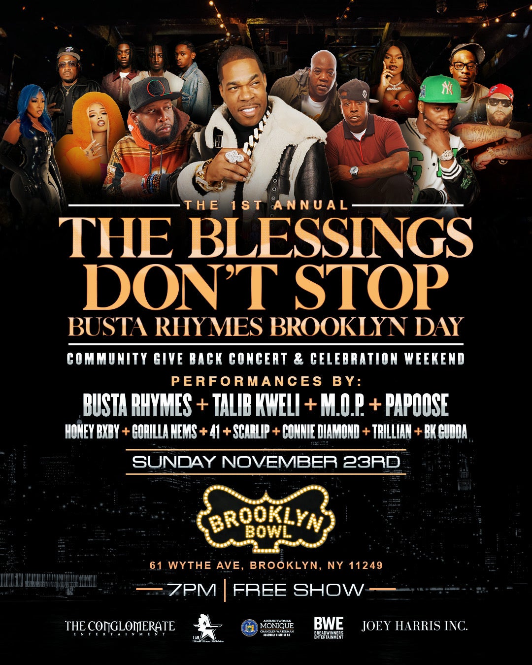 More Info for "The Blessings Don't Stop" Busta Rhymes Brooklyn Day Community Give Back Concert & Celebration